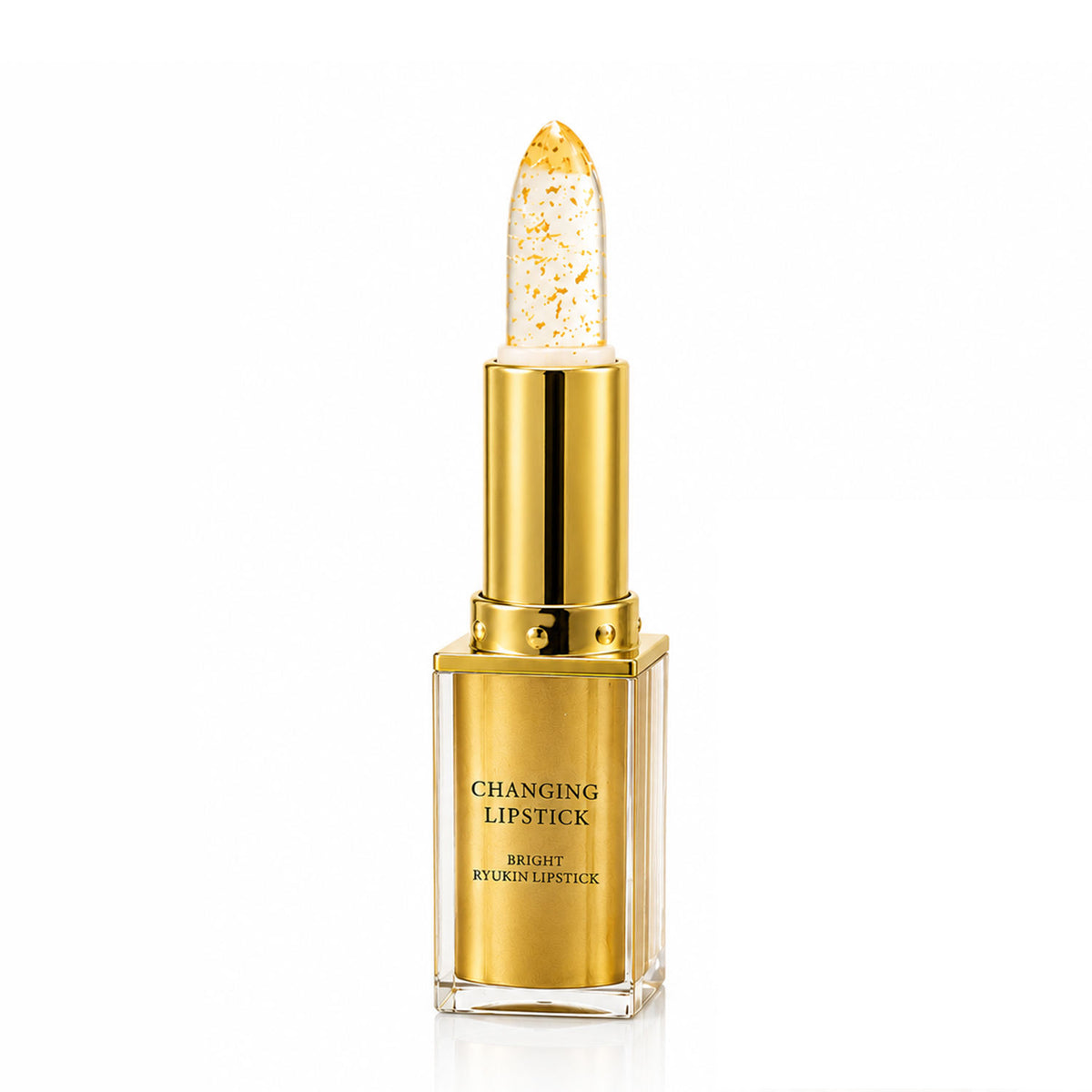 Rouge à Lèvres Transparent Révélateur de Couleur aux Paillettes d'Or