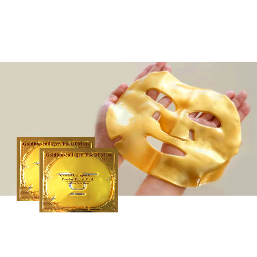 Masque Visage Collagène Gold Beauty – Cristal Or 24 Carats & Acide Hyaluronique